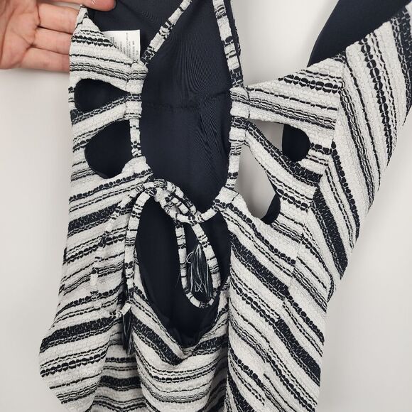 BECCA WOMENS SMALL Symphony Liz Plunge One Piece SWIMSUIT STRAPPY REBECCA VIRTUE - Picture 6 of 9